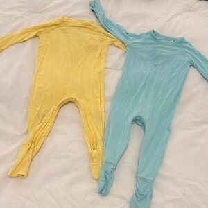 Little Sleepies Yellow and Blue Footies